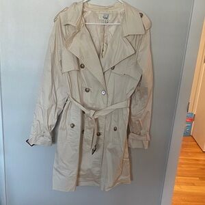 Easel Classic Cream Trench Coat